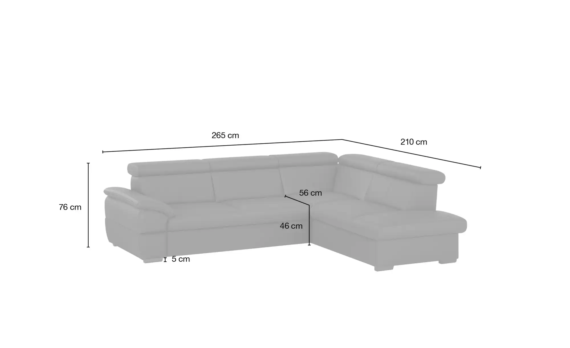 Primo Ecksofa aus Echtleder Town