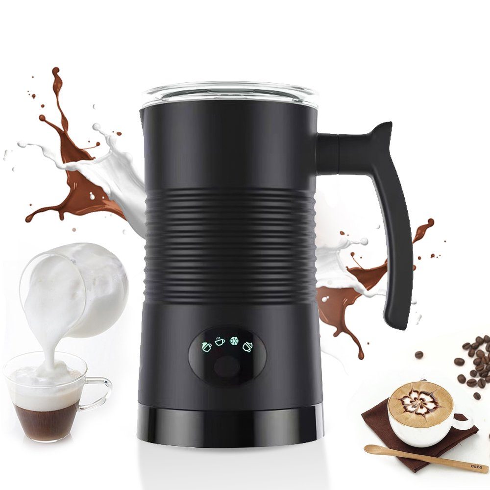 Tidyard Milchaufschäumer 4-in-1 Heiß-/Kaltschaumbereiter, Abnehmbare Antihaft-Innenseite, 400,00 W, 350 ml