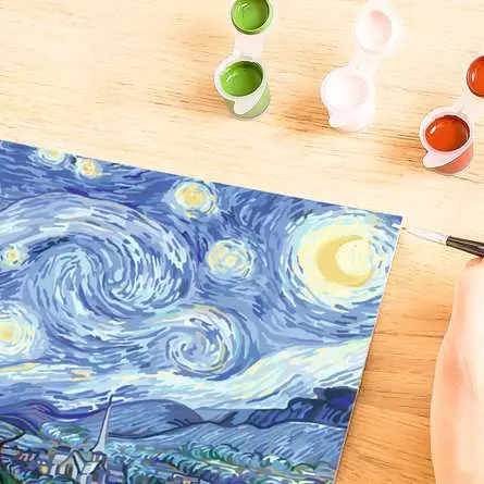 CreArt ART Collection: Die Sternennacht (Van Gogh) - Malen nach Zahlen für Erwachsene