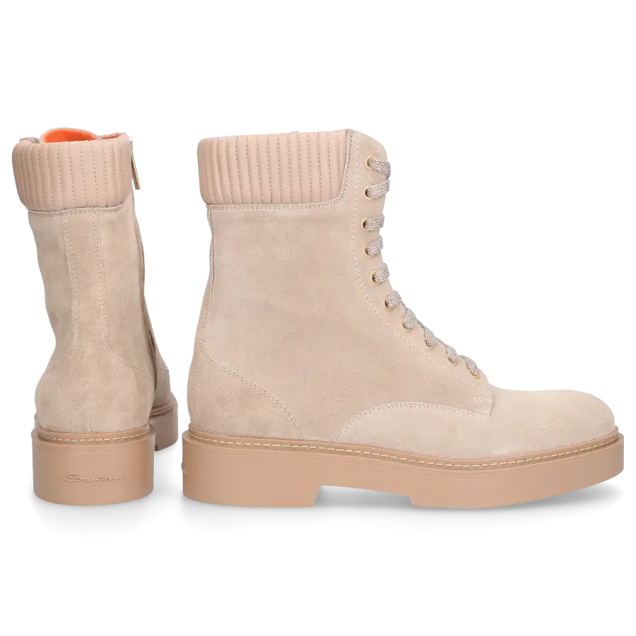 Santoni - Stiefeletten 59569 Veloursleder - beige