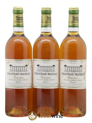 Château Nairac 2ème Grand Cru Classé  1996 - Lot de 3 Bouteilles