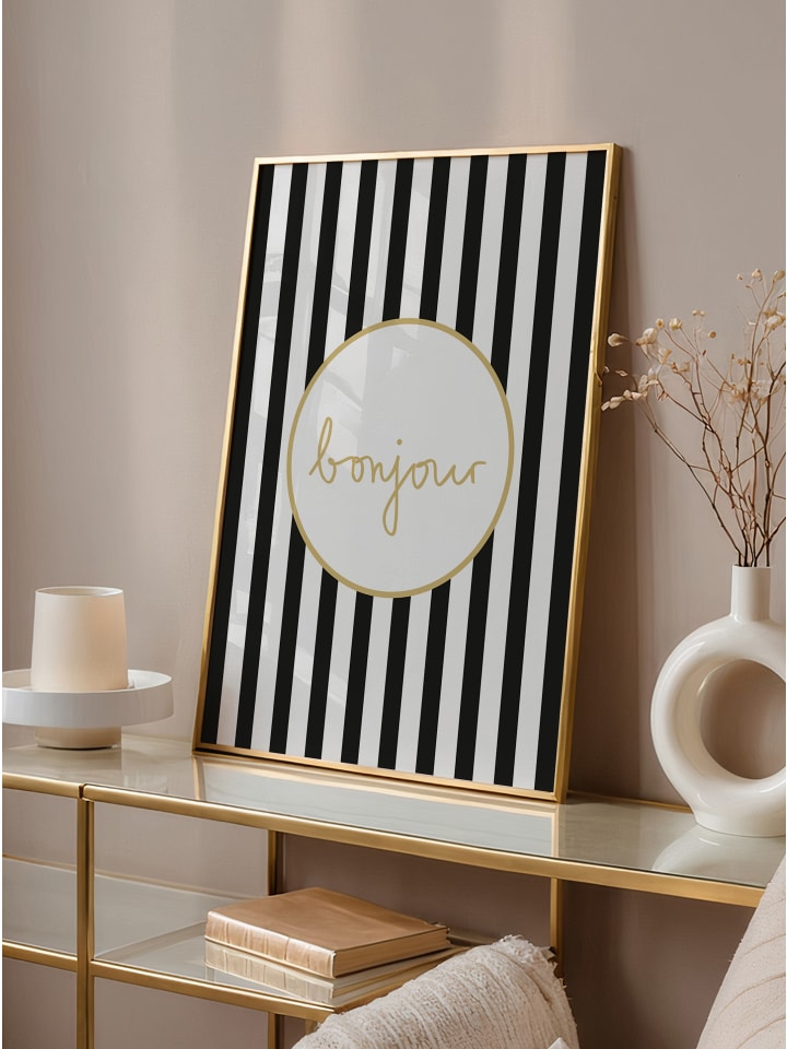 Tales by Jen Poster / Kunstdruck „Bonjour“ I Ohne Rahmen günstig kaufen