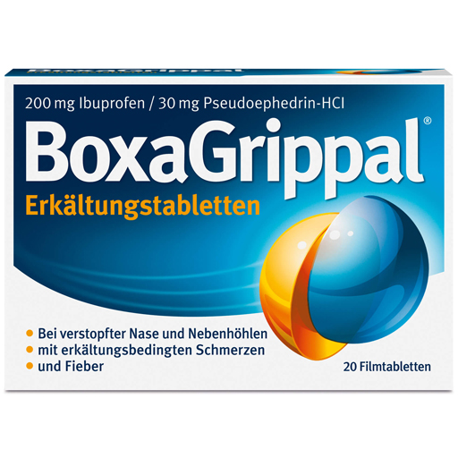 BOXAGRIPPAL Erkältungstabletten 200 mg/30 mg FTA  20 St  Filmtabletten