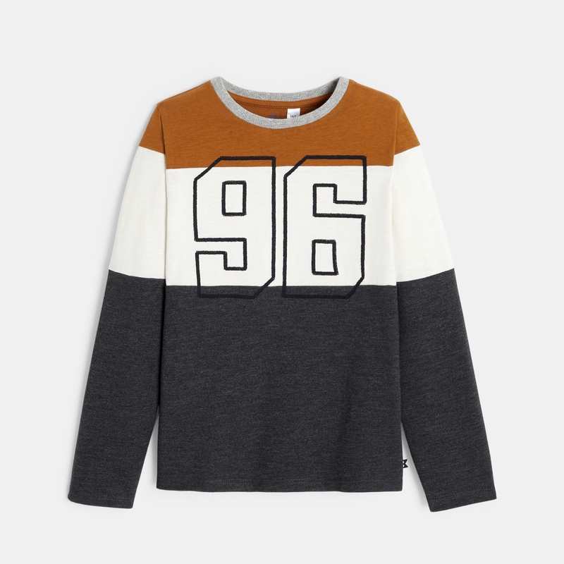 T-shirt manches longues 96 gris garçon