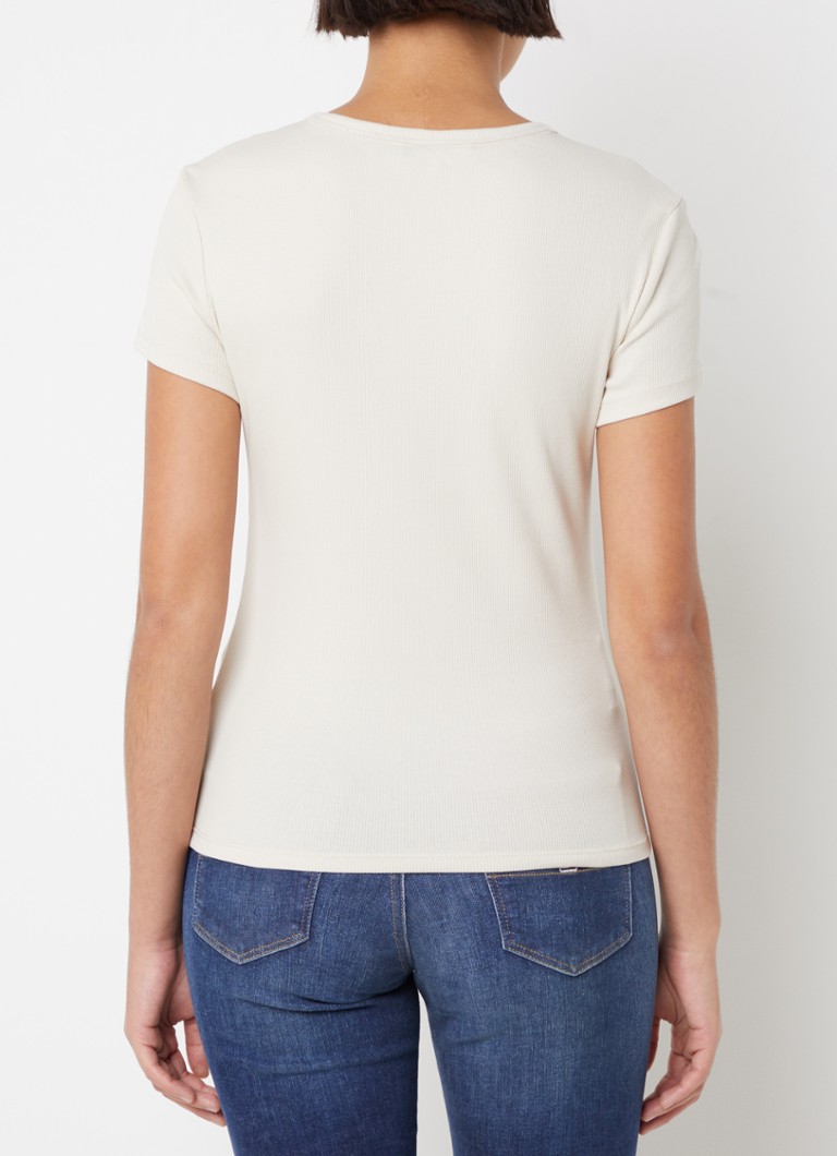 Tommy Hilfiger T-shirt with ribbed structure and logo embroidery