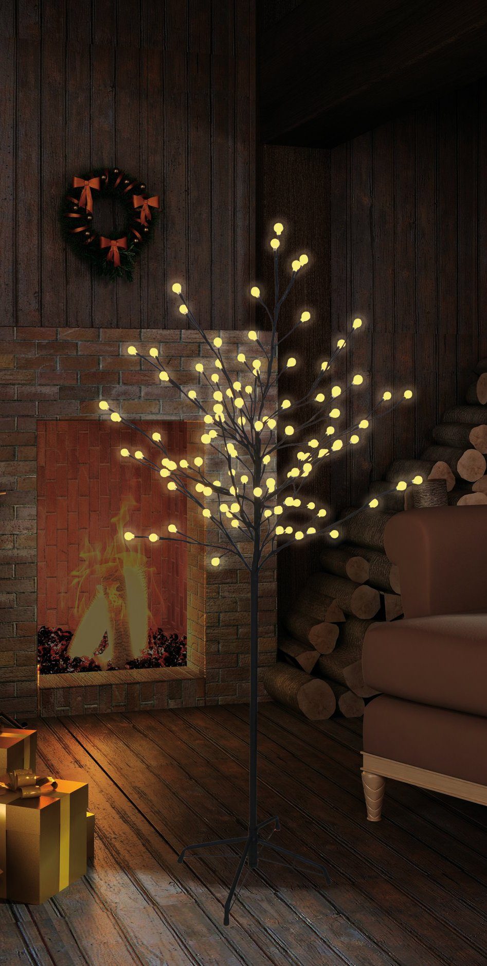BONETTI LED Baum, LED fest integriert, Warmweiß, Weihnachtsdeko