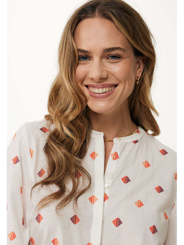 Mexx Bluse in Weiß/ Orange günstig kaufen