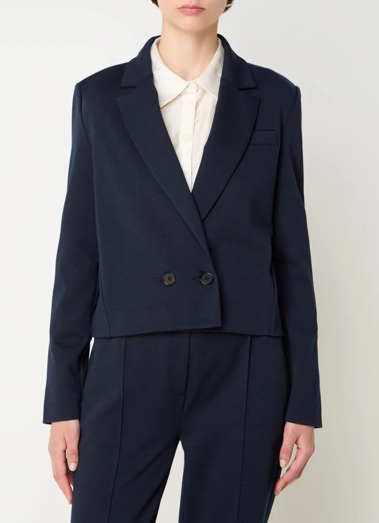 Expresso Double-breasted structured jersey blazer
