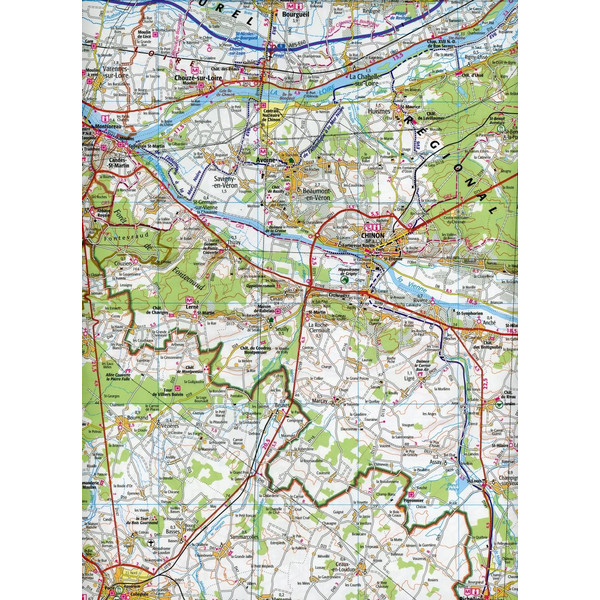 Tours Blois 1:100 000 - Wanderkarte