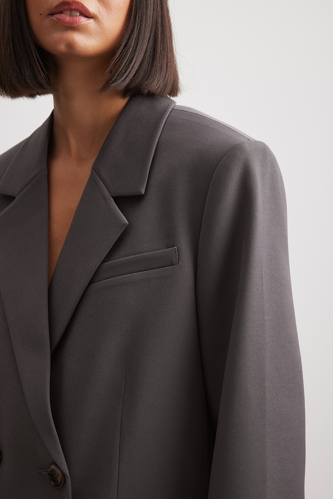Recycelter zweireihiger Oversize-Blazer