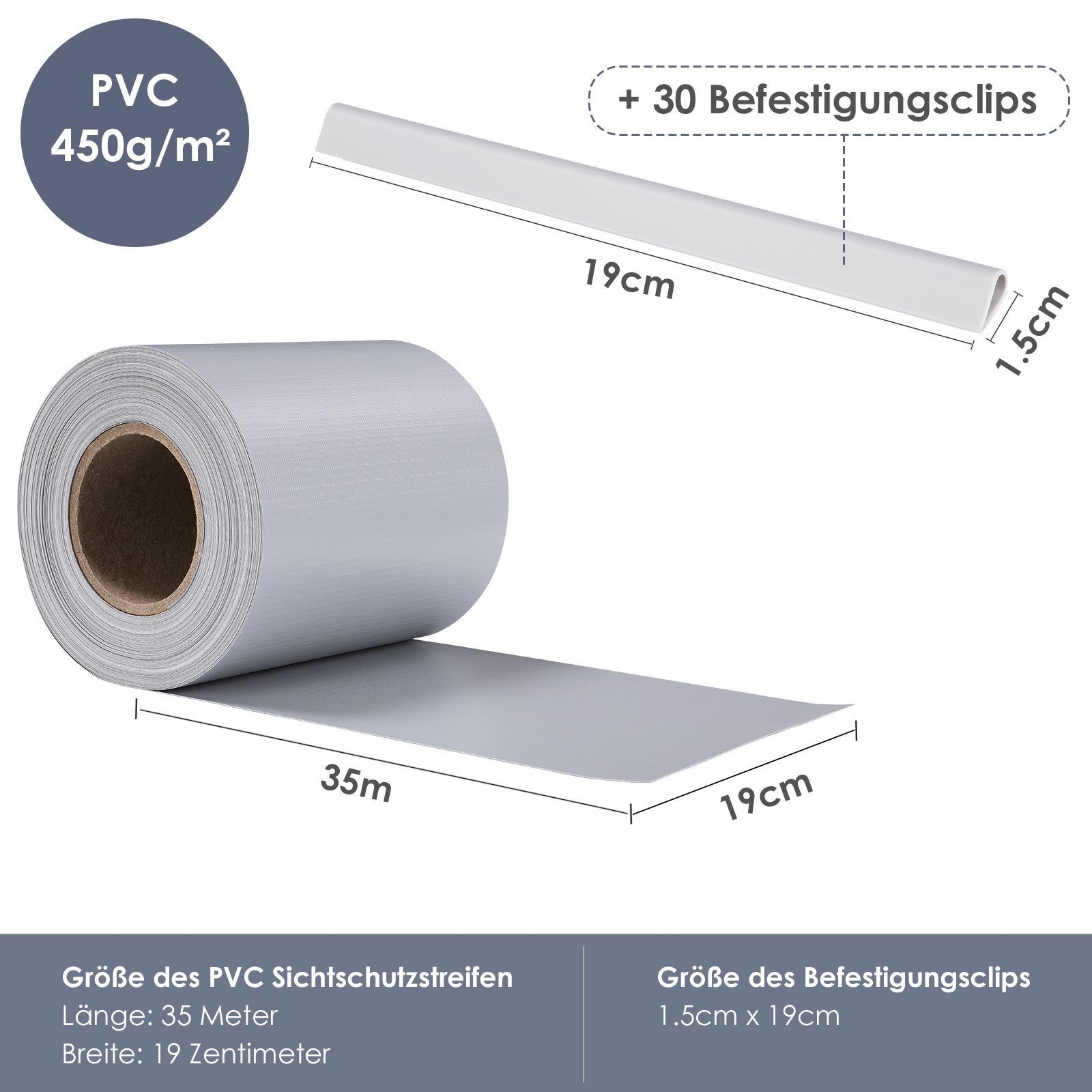 Femor Sichtschutzstreifen PVC Sichtschutzstreifen Für Doppelstabmatten