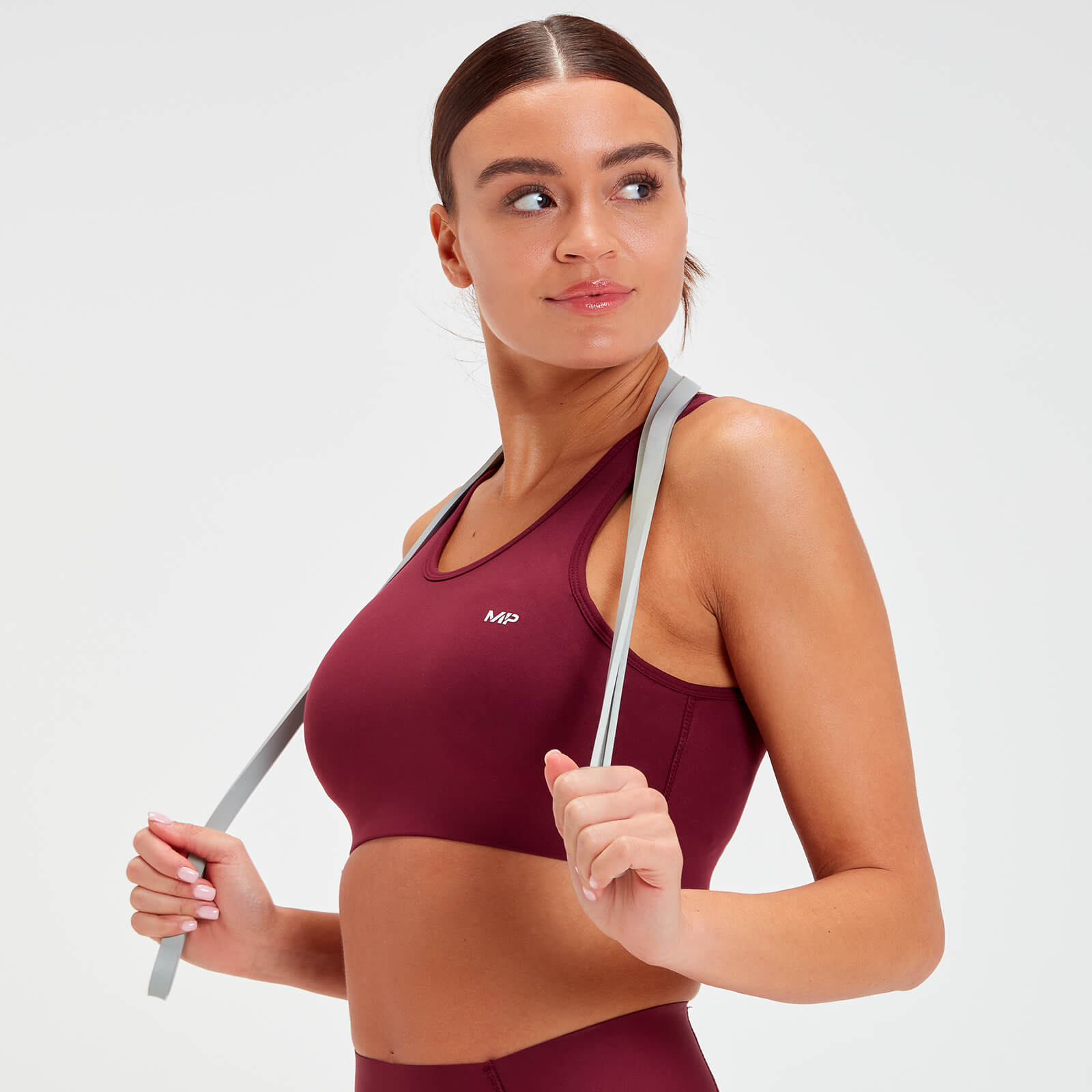 Brassière de sport découpée au laser MP Sculpt pour femmes – Bordeaux