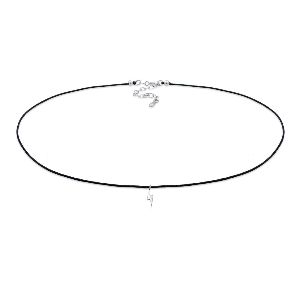 Elli Elli Collier Femmes choker foudre pendentif nylon basique en argent sterling 925 collier