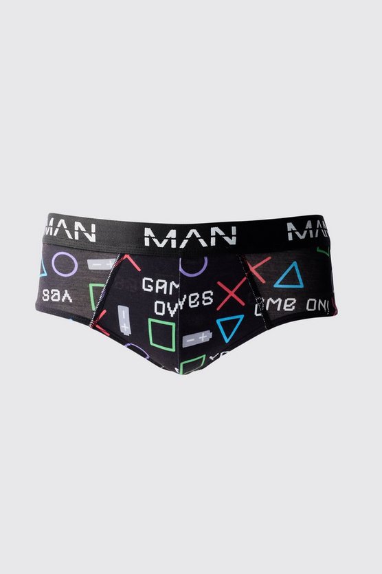 Man Unterhose mit Retro Game-Print