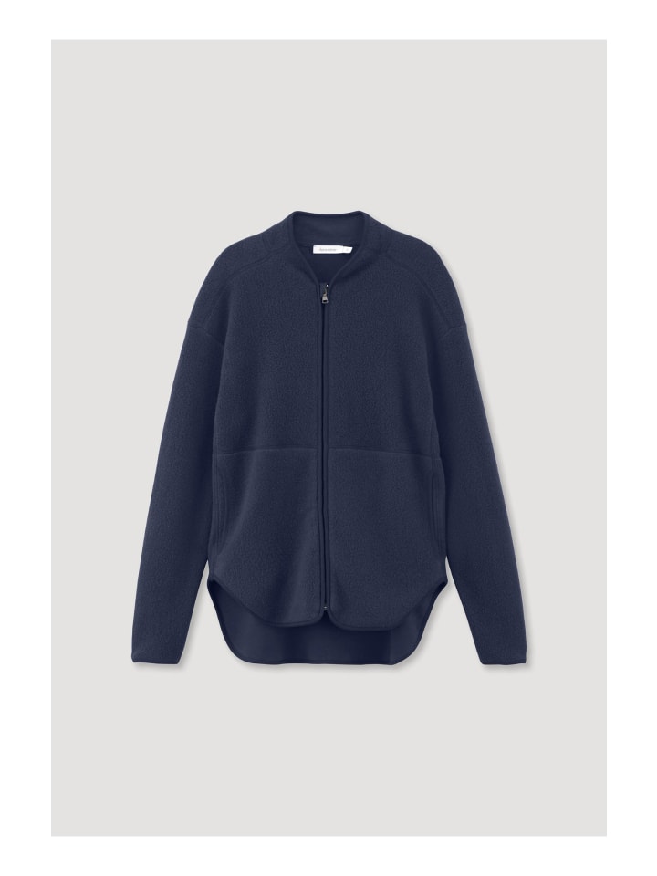 Hessnatur Fleece-Jacke in dunkelblau günstig kaufen