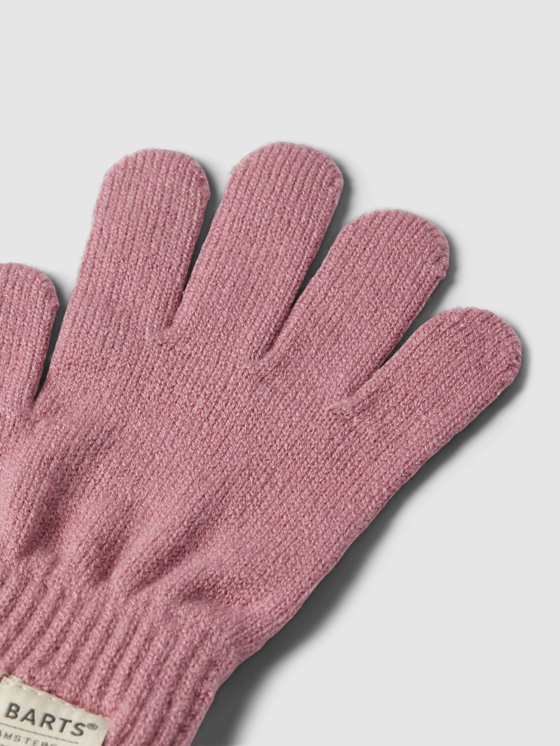 Handschuhe mit Label-Detail Modell 'Sisterbro' in pink