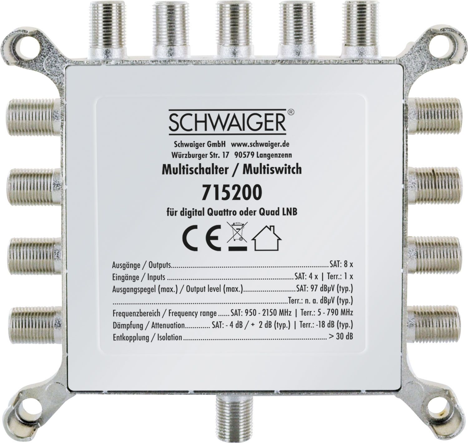 Schwaiger 715200 Sat-Multischalter