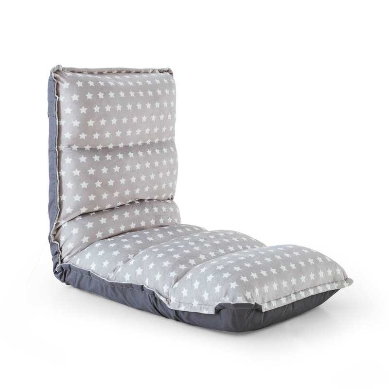 Fauteuil multi-positions étoiles gris et blanc Oxybul