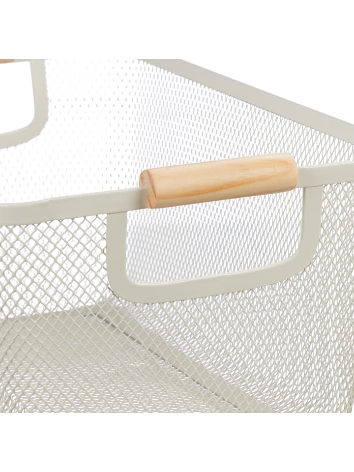 relaxdays Drahtkorb in Weiß - (B)37 x (H)16,5 x (T)22,5 cm günstig kaufen onesize