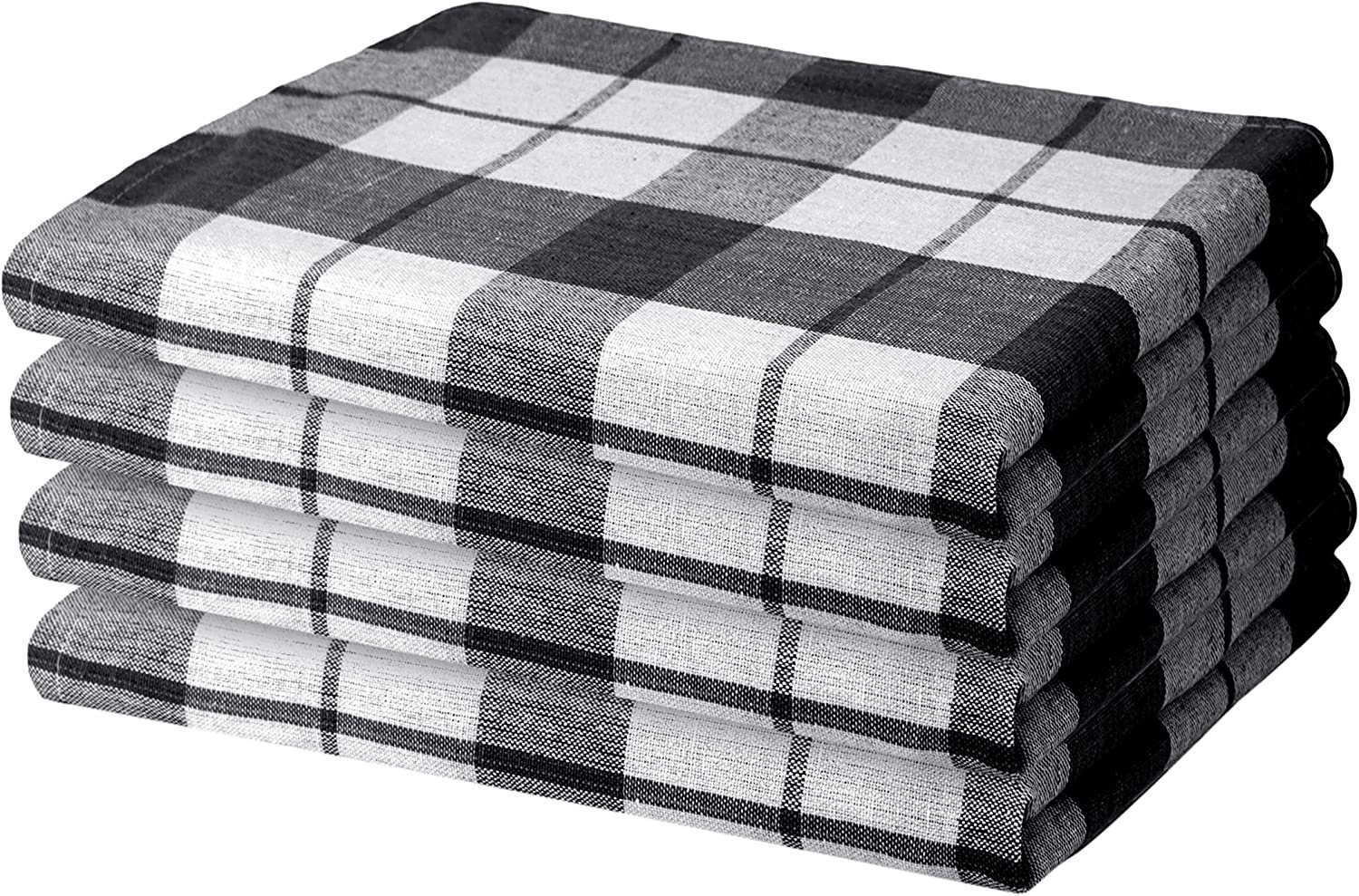 Zestri Geschirrtuch Geschirrhandtücher 4er Set kariert 50x70 saugstarkes Küchenhandtuch, (50-tlg., 4 Stück), 100% Baumwolle Geschirrtücher - modernes Design - saugstark
