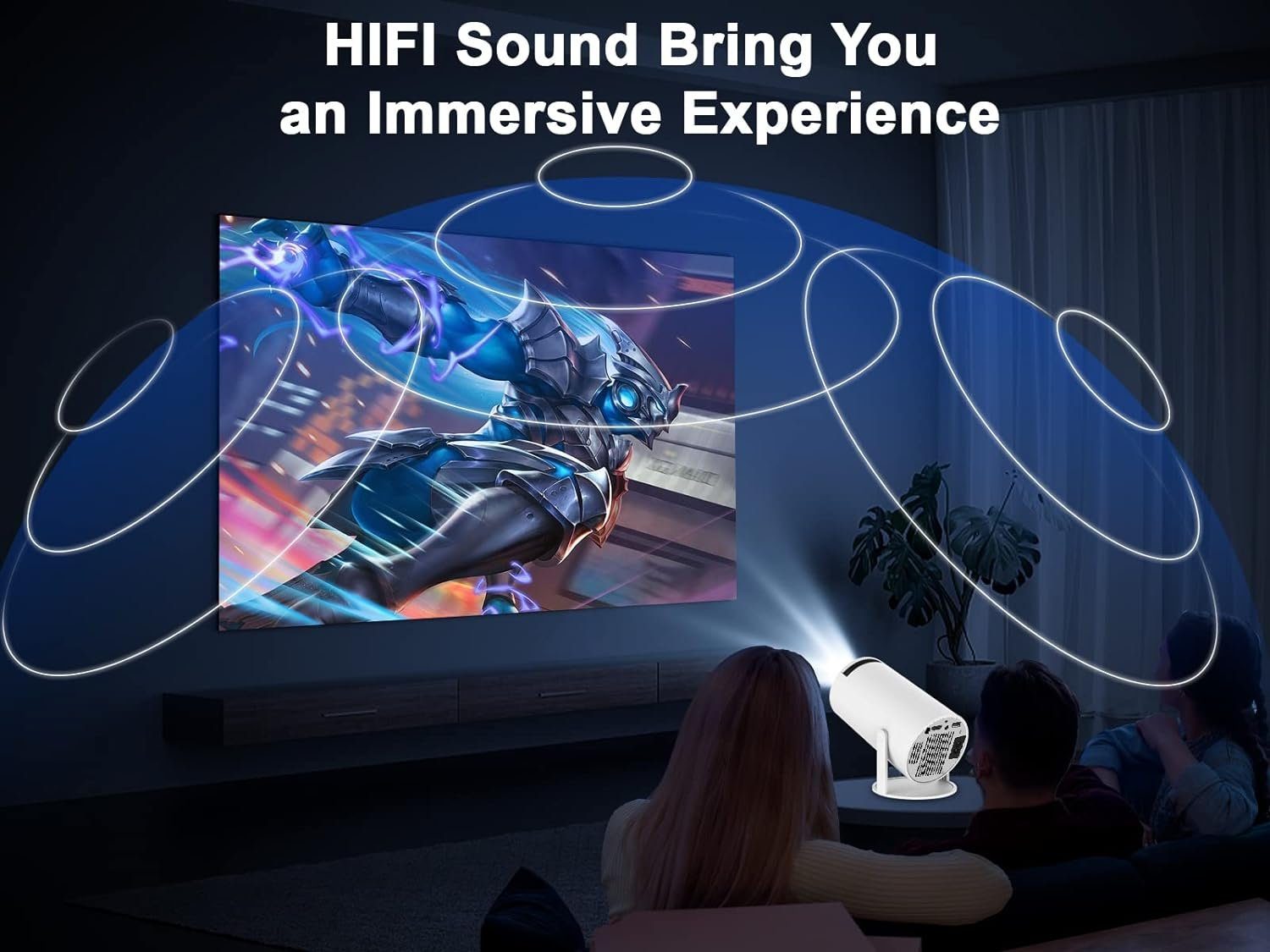Magcubic 4K Beamer WiFi6 und Bluetooth 5.0 Portabler Projektor (200 lm, 10000: 1, 3840 x 2160 px, mit Eingebaute Android OS 11.0 Projektor YouTube 130 Zoll360-Grad-Flip)