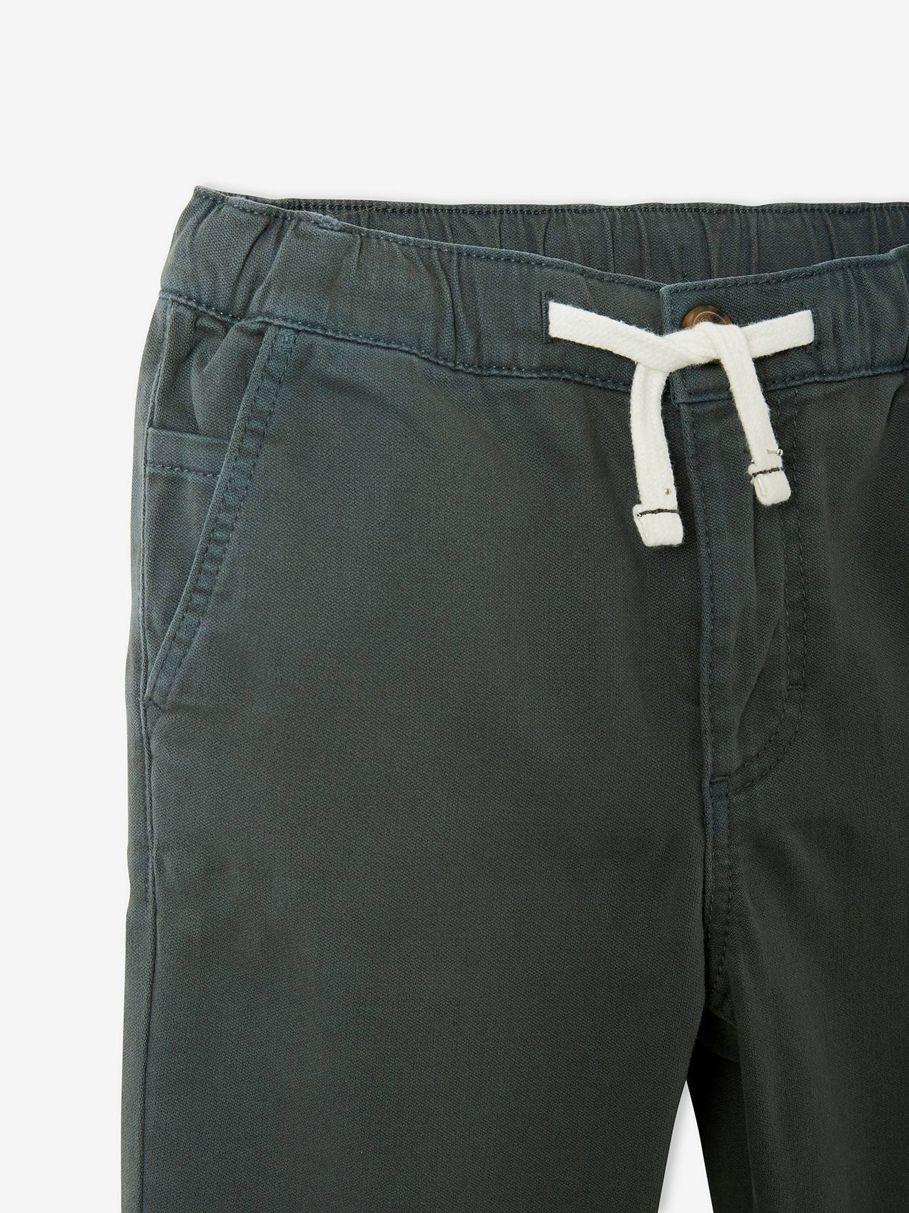 Vertbaudet Jungen Chinohose mit Schlupfbund Oeko-Tex - grün