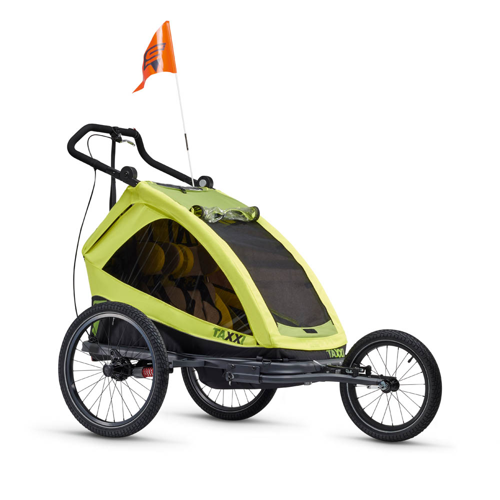 taXXi Kids Elite 3 in 1 two Lime Anhänger, Buggy und Jogger in einem Modell
