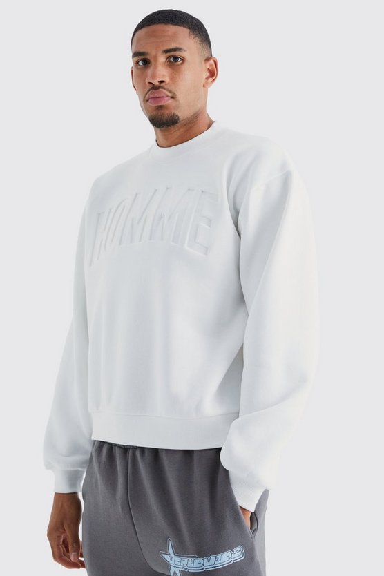 Tall Oversize Sweatshirt mit Homme Print