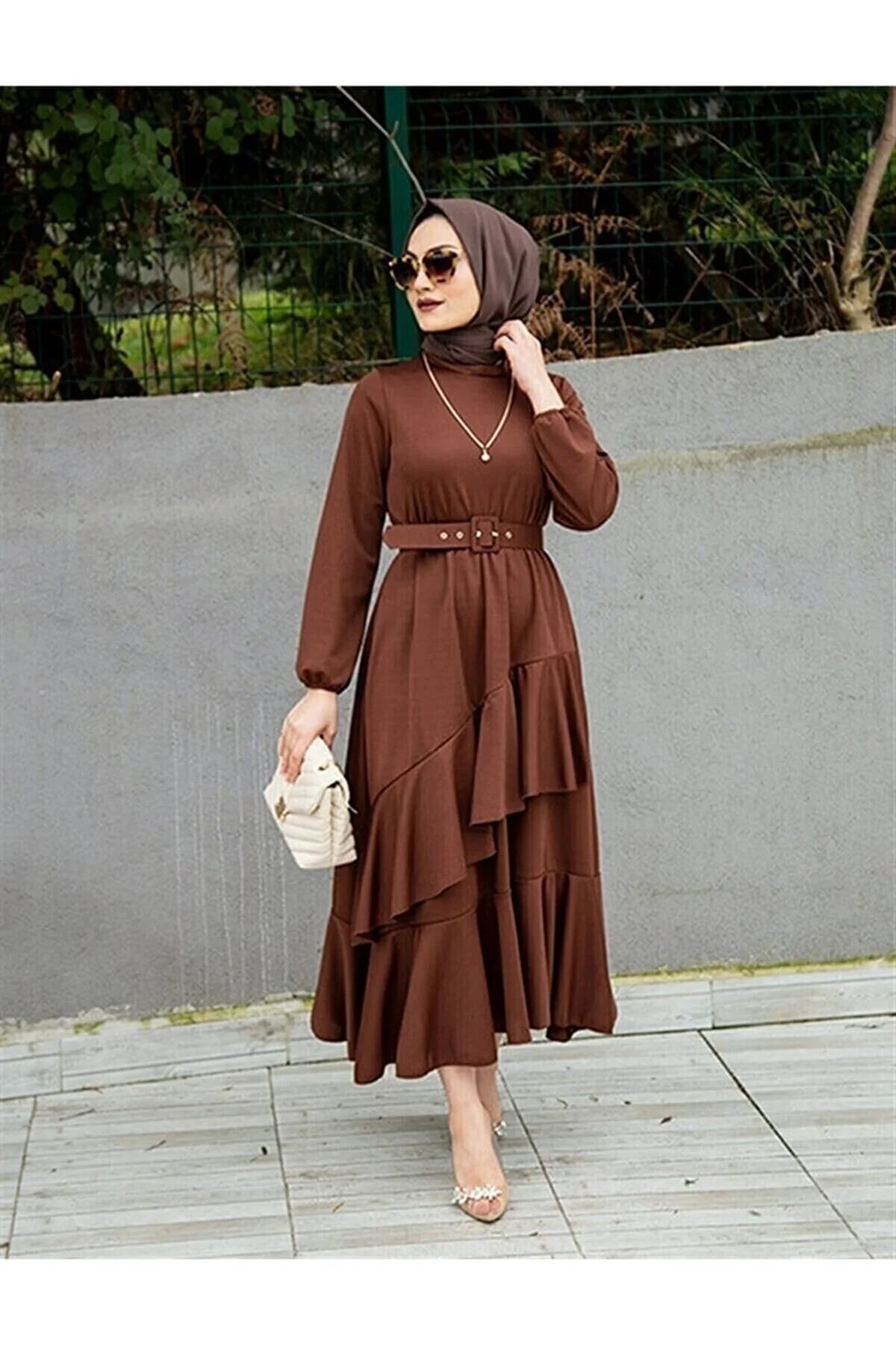VOLT CLOTHİNG  Kleid - Braun - A-Linie