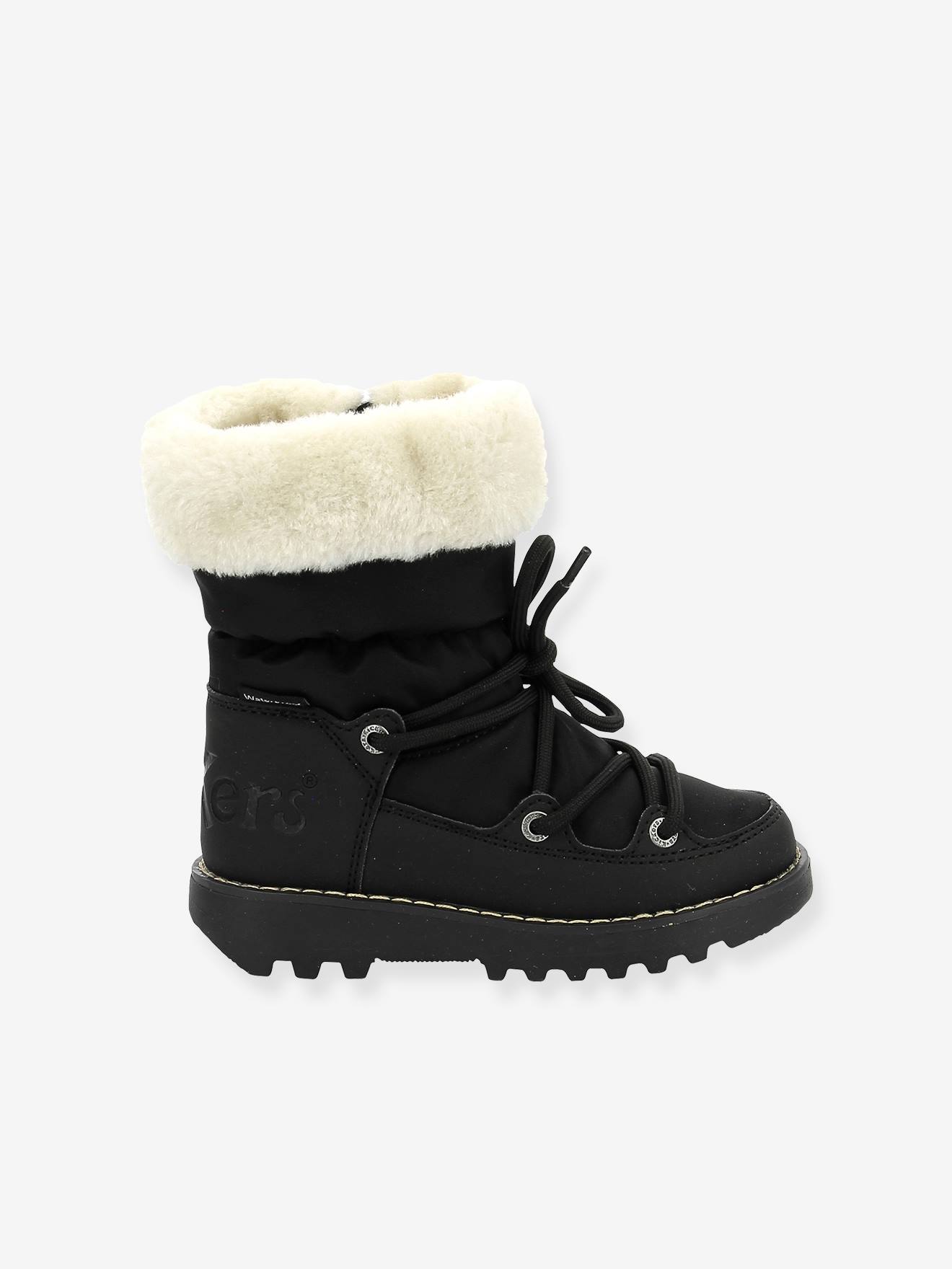 Bottes de neige fourrées enfant Kickneosnow KICKERS® noir