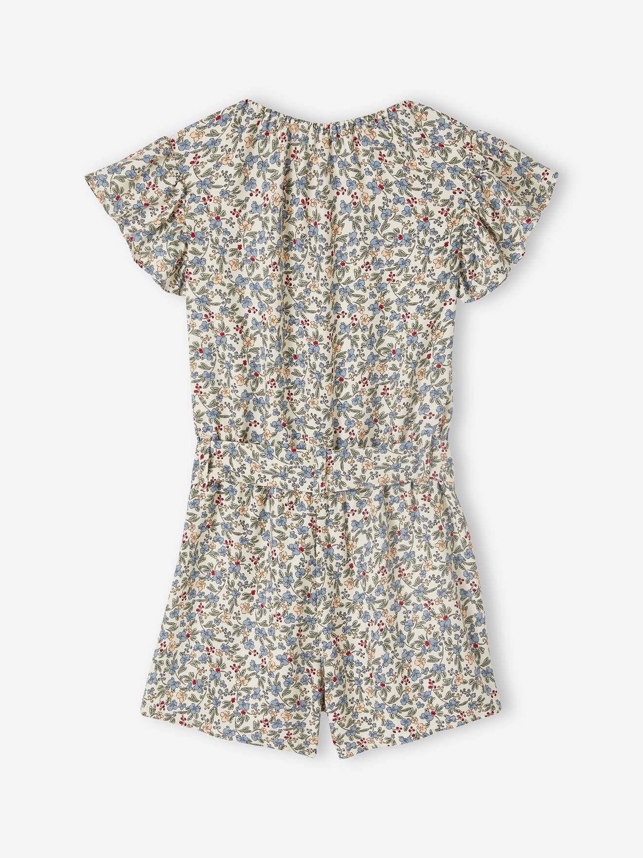 Vertbaudet Kurzer Mädchen Jumpsuit Oeko-Tex - wollweiß