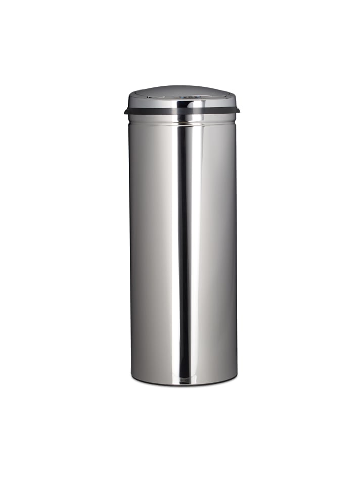 relaxdays Mülleimer in Silber - 50l günstig kaufen onesize