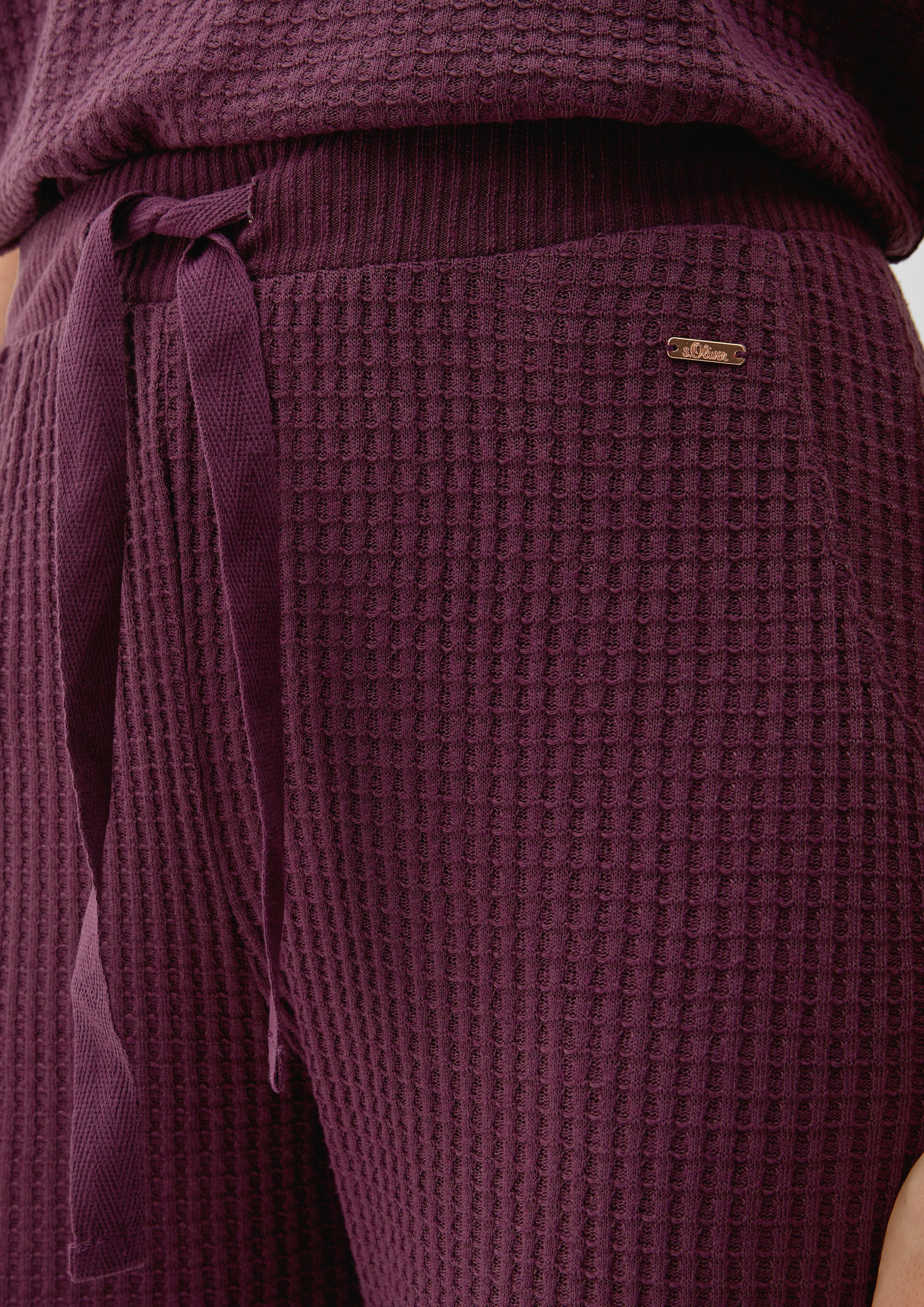 Pyjamahose in Waffelpiqué-Struktur  6007848-4900