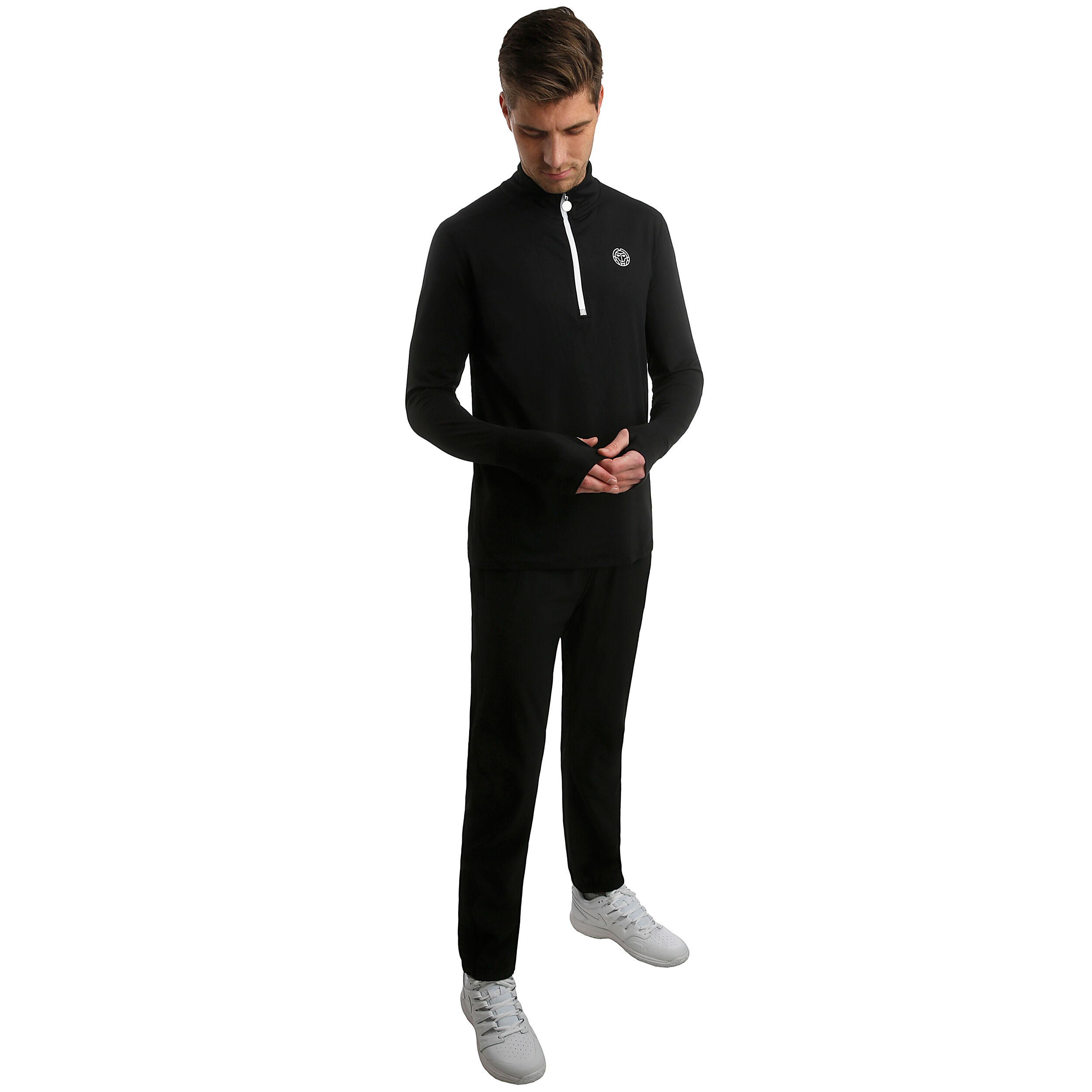 Zac Tech Half Zip Longsleeve Herren - Schwarz, Weiß