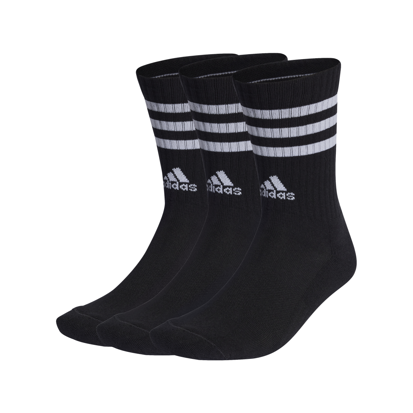adidas 3S Cush Crew 3er Pack Socken Schwarz Weiss