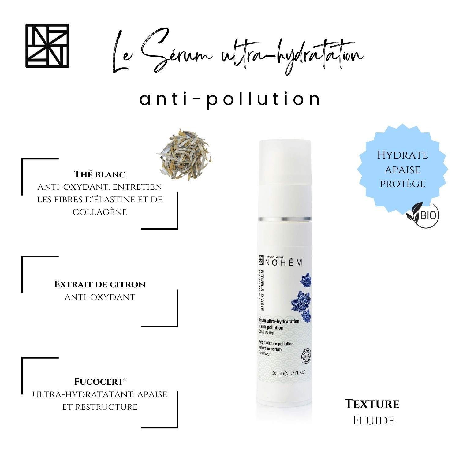 Siero ultra-idratante e anti-inquinamento Nohèm