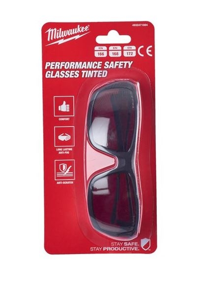 Gafas de seguridad tintadas de alto rendimiento Milwaukee Accessories 4932471884 - 1 unidad