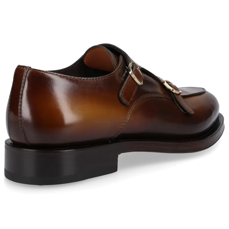 Santoni - Monk Schuhe 17744 Kalbsleder - beige