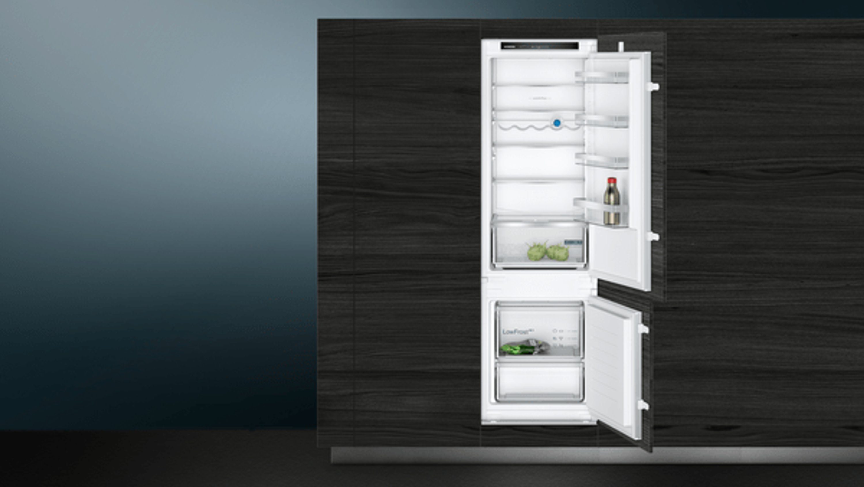 SIEMENS Einbaukühlgefrierkombination KI87VVSE0, 177.2 cm hoch, 54.1 cm breit, hyperFresh Schublade, lowFrost, bigBox, bottleRack