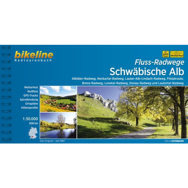 Fluss-Radwege Schwäbische Alb 1 : 50 000 - Radwanderführer