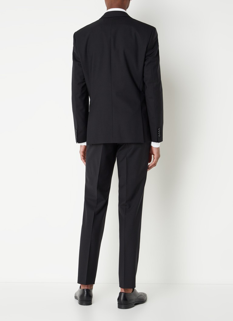 HUGO BOSS Slim fit divdaļīgs uzvalks no neapstrādātas vilnas