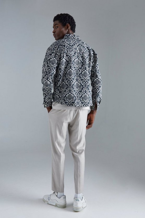 Langärmliges kastiges Overshirt