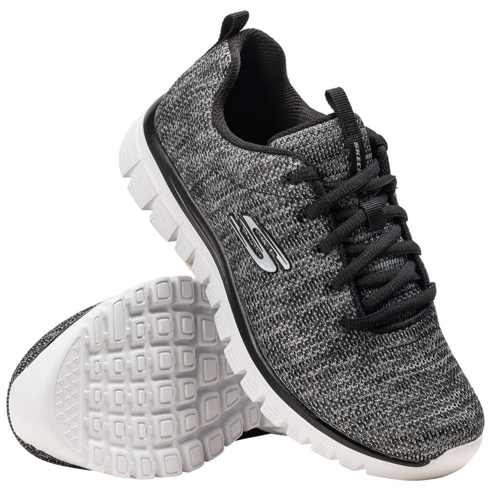 Skechers Graceful - Twisted Fortune Damen Sneaker 12614-BKW