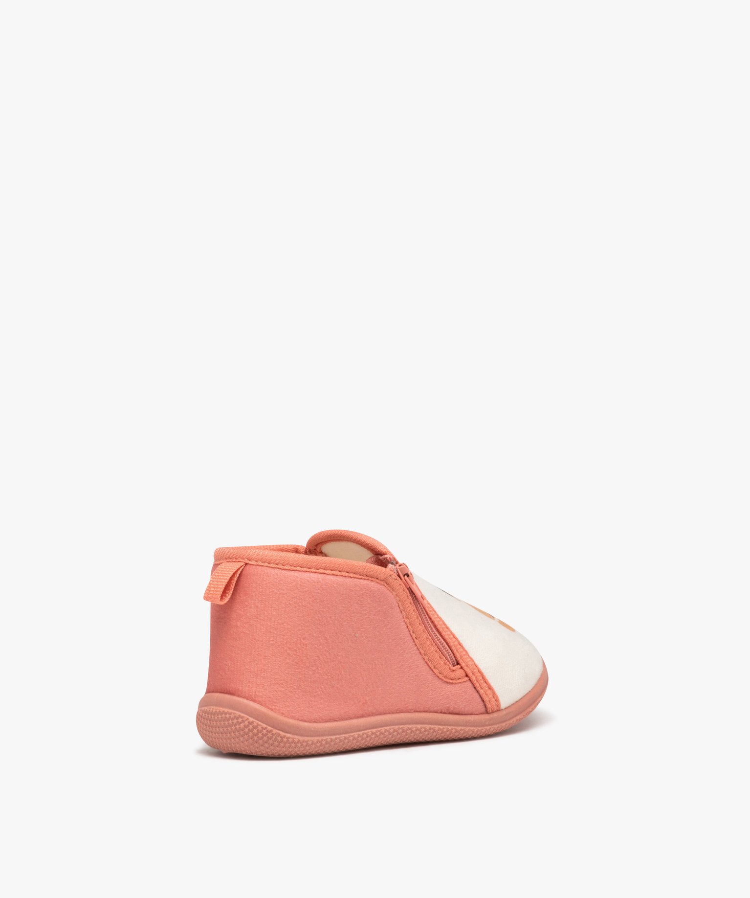 Chaussons fille bottillons à zip imprimés renard rose fonce | GEMO