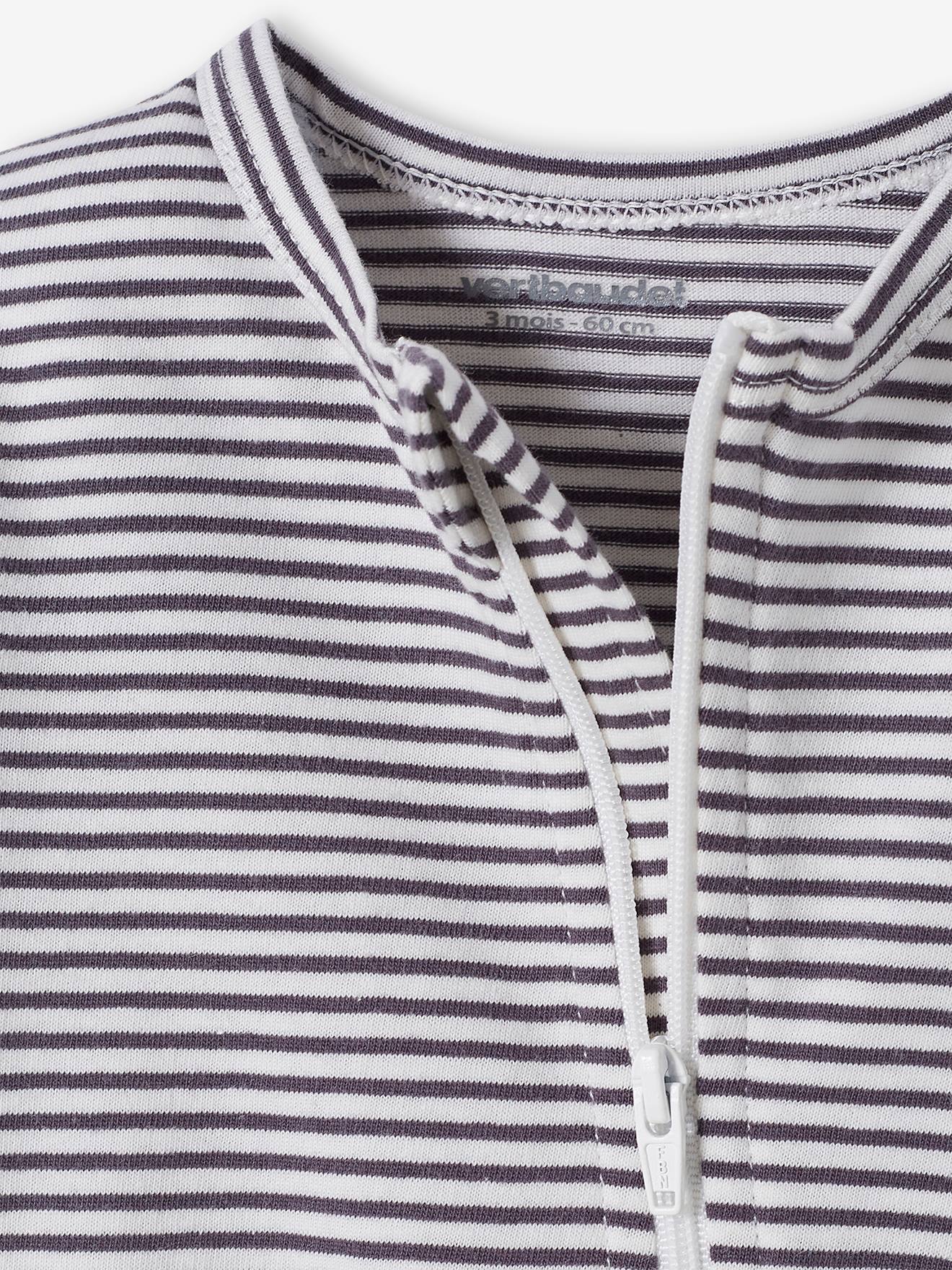 Lot de 3 pyjamas bébé en jersey ouverture zippée BASICS lot moutarde