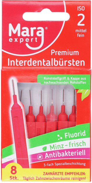 Mara Expert ISO 2 Premium Interdentalbürsten rot