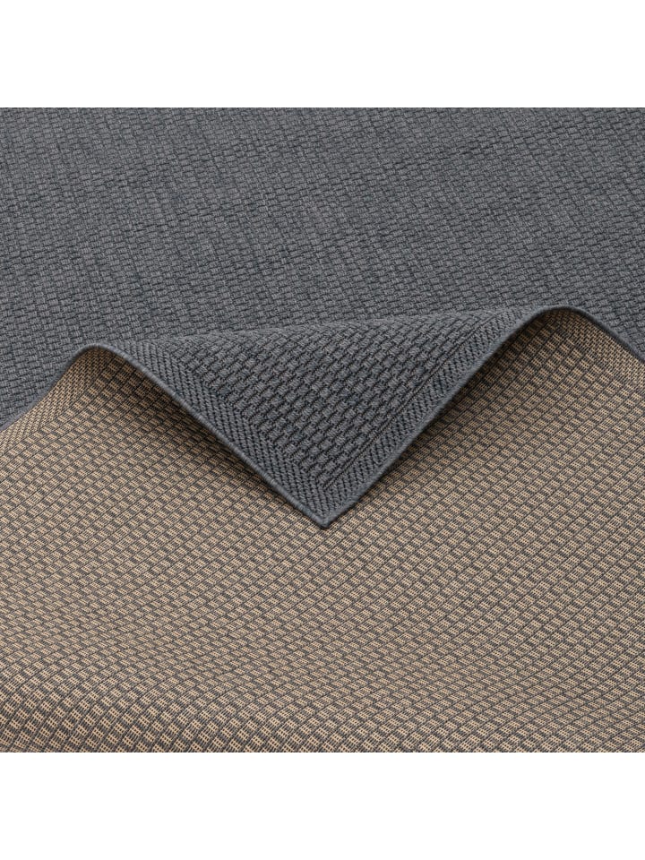 Pergamon In & Outdoor Teppich Marbella Bordüre in Antraciet günstig kaufen