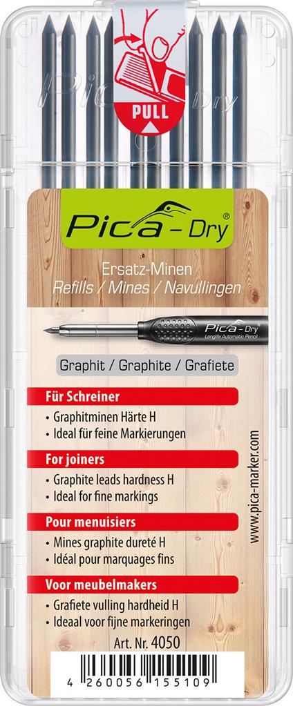 Pica PI4050 4050 suhi grafitni nadomestni material za označevalni svinčnik za tesarje/izdelovalce pohištva
