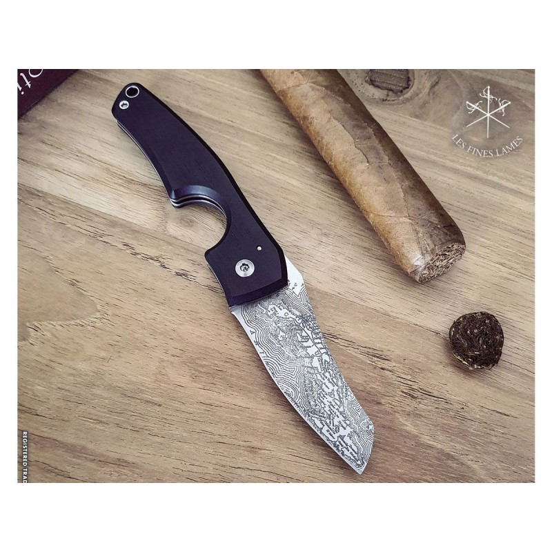 Les Fines Lames Zigarrenschneider Le Petit Compass-Cuba Ebony