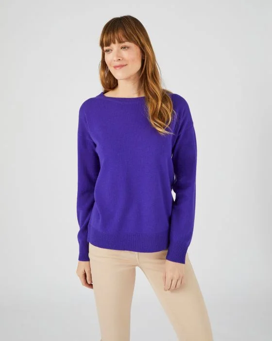 Pull col rond en pur cachemire